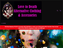 Tablet Screenshot of lovetodeath.com.au